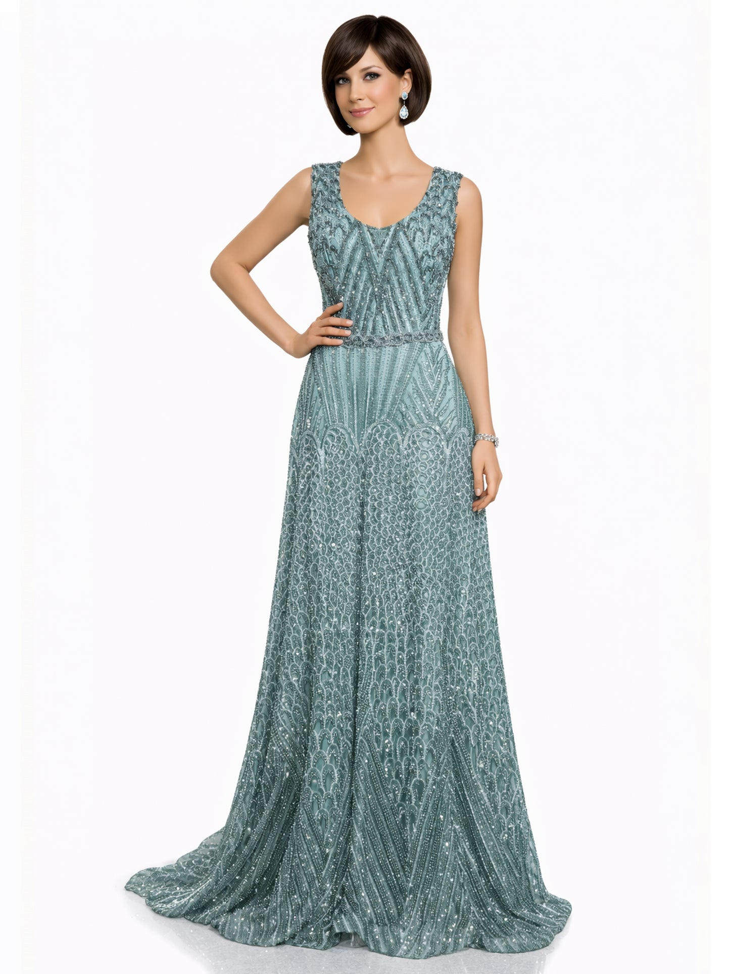 Style 8127 - Red / Green Dress