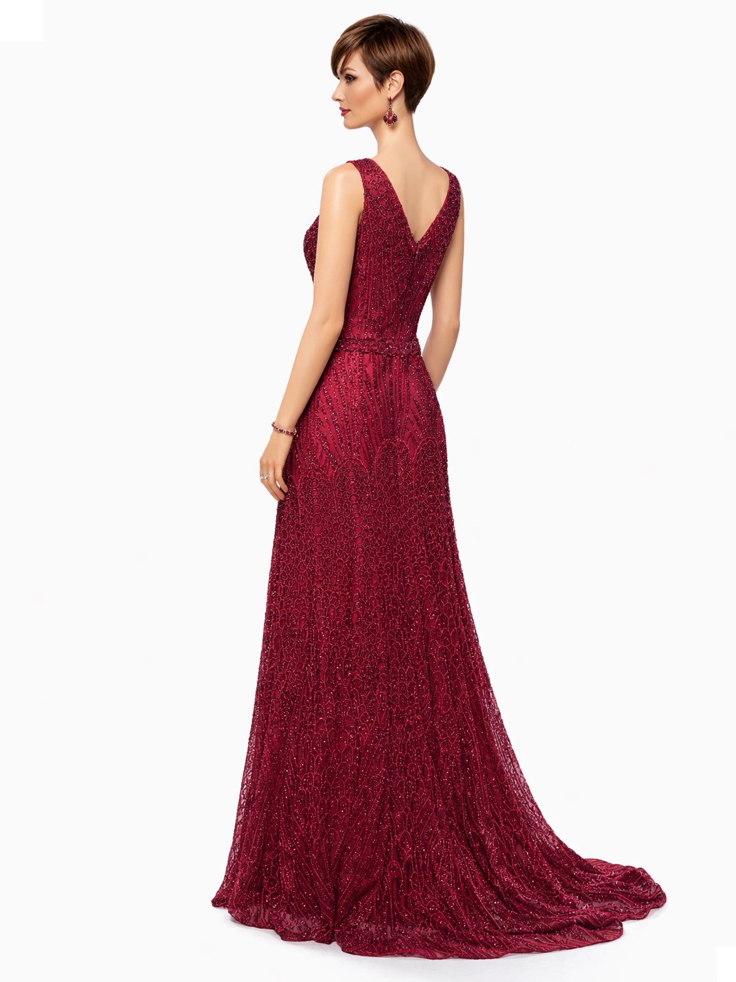 Style 8127 - Red / Green Dress