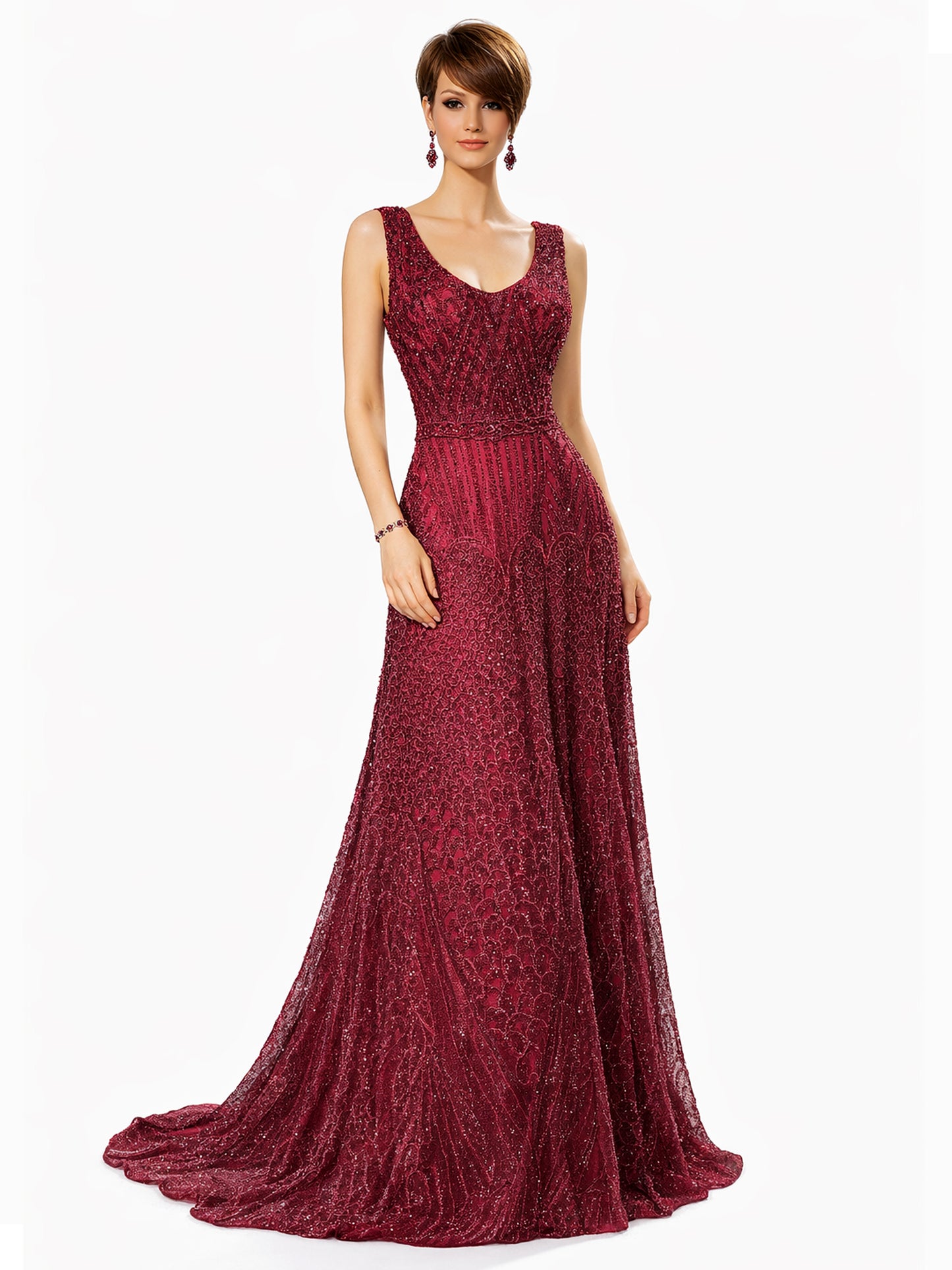 Style 8127 - Red / Green Dress