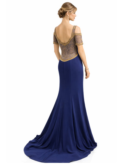 Style 9286 - Red / Dark Blue Dress