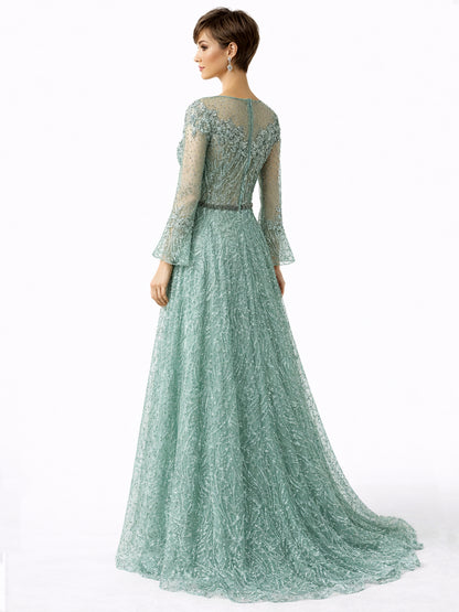 Stijl AMS 6 - Groene Lichten Avondjurk