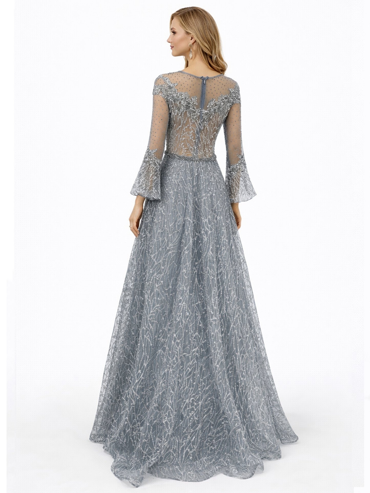 Stijl AMS 6 - Donker Zilveren Avondjurk