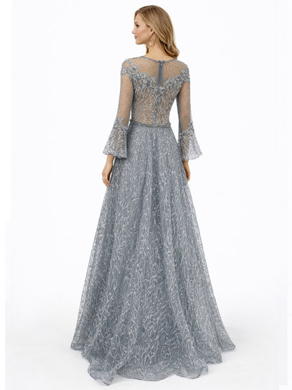 Stijl AMS 6 - Donker Zilveren Avondjurk