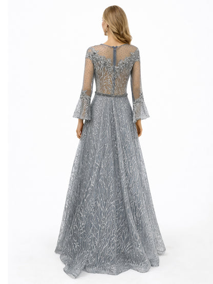 Stijl AMS 6 - Donker Zilveren Avondjurk