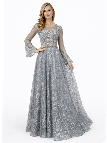 Stijl AMS 6 - Donker Zilveren Avondjurk