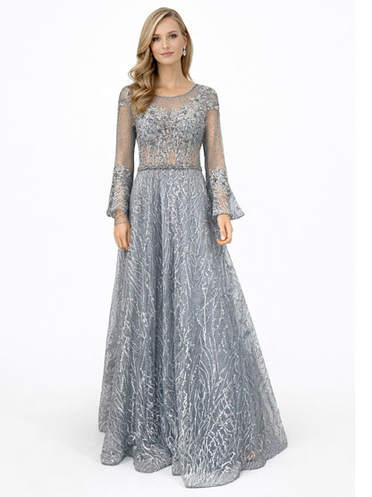 Stijl AMS 6 - Donker Zilveren Avondjurk