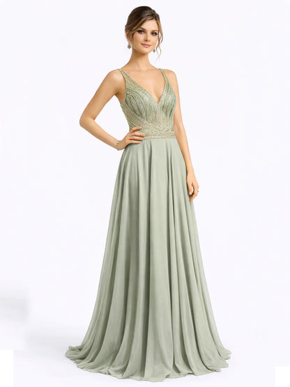 Stijl CS 21 - Lichtgroene / Marineblauwe Jurk