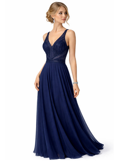 Stijl CS 21 - Lichtgroene / Marineblauwe Jurk